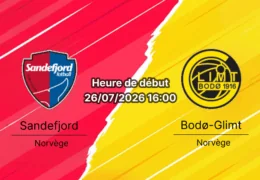 Pronostic Sandefjord Bodø-Glimt – Sandefjord Fotball Stadion, Eliteserien Tour 15 26 juillet 2026