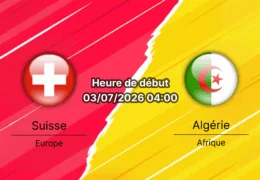 Pronostic Suisse Algérie – BC Place Vancouver, 1/16e de finale Coupe du Monde 2026, 3 juillet