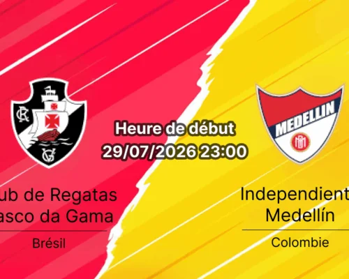 Pronostic Vasco da Gama Independiente Medellín – São Januário Rio de Janeiro, Copa Sudamericana barrage retour 29 juillet 2026