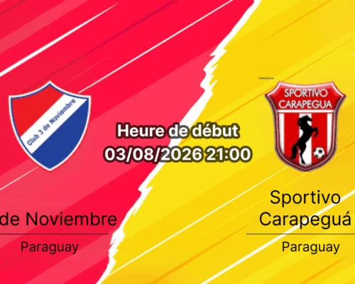Pronostic 3 de Noviembre Sportivo Carapeguá – División Intermedia Paraguay Tour 17, 3 août 2026