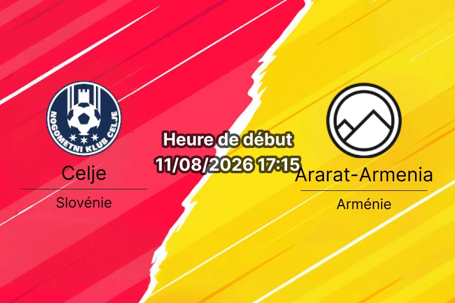 Pronostic Celje Ararat-Armenia — Stadion Zdežele, Ligue des Champions 2026/27, Celje, 11 août 2026