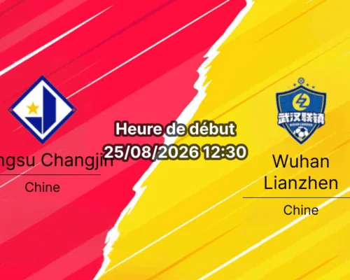 Pronostic Jiangsu Changjin Wuhan Lianzhen – Olympic Sports Centre de Changzhou, Chinese Champions League 2026