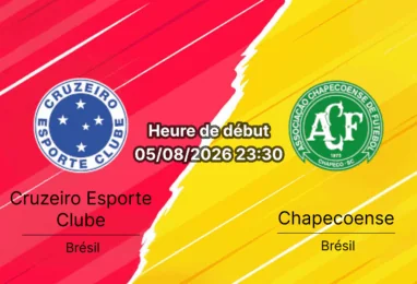 Pronostic Cruzeiro Chapecoense – Mineirão Belo Horizonte, Copa do Brasil oitavas de final retour, 5 août 2026