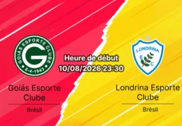 Pronostic Goiás Londrina – Estádio Hailé Pinheiro Goiânia, Série B Rodada 21, 10 août 2026