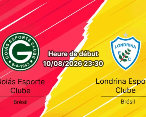 Pronostic Goiás Londrina – Estádio Hailé Pinheiro Goiânia, Série B Rodada 21, 10 août 2026