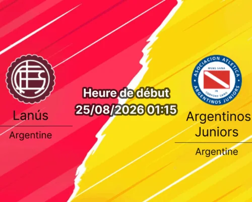 Pronostic Lanús Argentinos Juniors – Estadio Ciudad de Lanús, Torneo Clausura 2026, 6e journée du 25 août