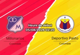 Pronostic Millonarios Deportivo Pasto – El Campín Bogotá, Liga BetPlay II-2026 Fecha 3, 5 août 2026