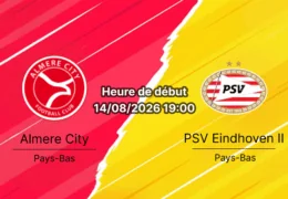 Pronostic Almere City Jong PSV – Yanmar Stadion Almere, Eerste Divisie 14 août 2026