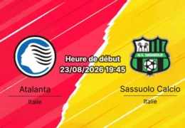 Pronostic Atalanta Sassuolo – New Balance Arena Bergame, Serie A journée 1, 23 août 2026