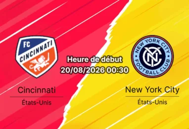 Pronostic Cincinnati NYCFC – TQL Stadium Cincinnati, MLS 20 août 2026
