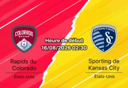 Pronostic Colorado Rapids Sporting KC – Dick's Sporting Goods Park, MLS 16 août 2026