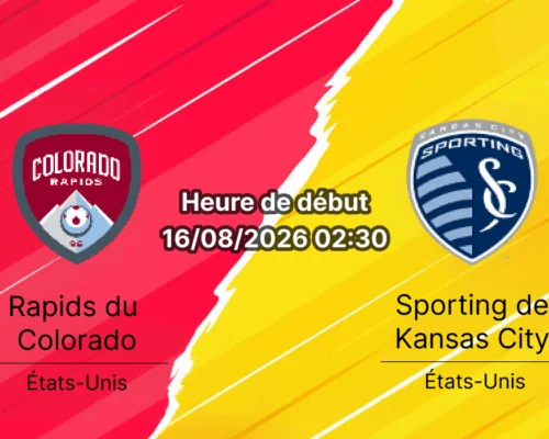 Pronostic Colorado Rapids Sporting KC – Dick's Sporting Goods Park, MLS 16 août 2026