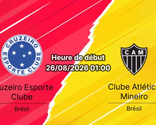 Pronostic Cruzeiro Atlético Mineiro – Mineirão Belo Horizonte, Copa do Brasil quarts de finale 26 août 2026