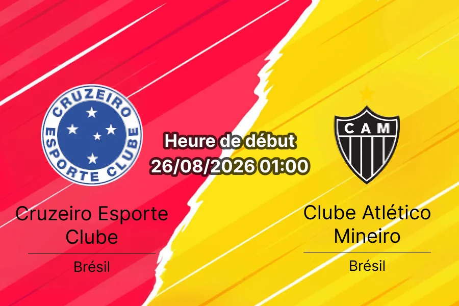Pronostic Cruzeiro Atlético Mineiro – Mineirão Belo Horizonte, Copa do Brasil quarts de finale 26 août 2026