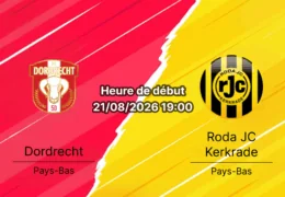 Pronostic Dordrecht Roda JC Kerkrade – M-Scores Stadion, Eerste Divisie 21 août 2026