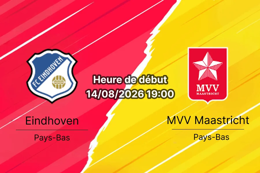 Pronostic Eindhoven MVV Maastricht – Jan Louwers Stadion, Eerste Divisie 14 août 2026