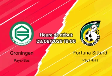 Pronostic Groningen Fortuna Sittard – Euroborg Groningen, Eredivisie journée 4, 28 août 2026