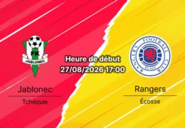 Pronostic Jablonec Rangers – Stadion Střelnice Jablonec, Conference League playoff 27 août 2026