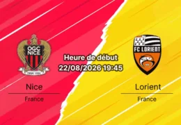 Pronostic Nice Lorient – Allianz Riviera, Ligue 1 McDonald's journée 1, 22 août 2026