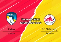 Pronostic Pafos Salzburg – Alphamega Stadium Kolossi, Europa League 3e tour 13 août 2026