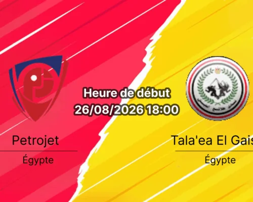 Pronostic Petrojet Tala'ea El-Gaish – Suez Stadium, Premier League égyptienne journée 2, 26 août 2026