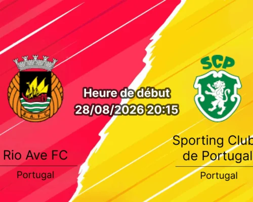 Pronostic Rio Ave Sporting CP – Estádio dos Arcos Vila do Conde, Liga Portugal jornada 4, 28 août 2026