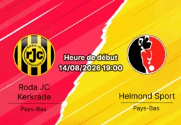 Pronostic Roda JC Helmond Sport – Parkstad Limburg Stadion Kerkrade, Eerste Divisie 14 août 2026