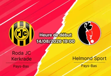 Pronostic Roda JC Helmond Sport – Parkstad Limburg Stadion Kerkrade, Eerste Divisie 14 août 2026