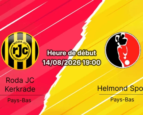 Pronostic Roda JC Helmond Sport – Parkstad Limburg Stadion Kerkrade, Eerste Divisie 14 août 2026