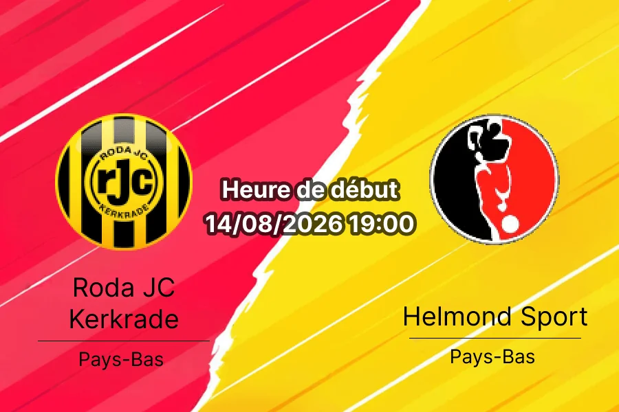 Pronostic Roda JC Helmond Sport – Parkstad Limburg Stadion Kerkrade, Eerste Divisie 14 août 2026