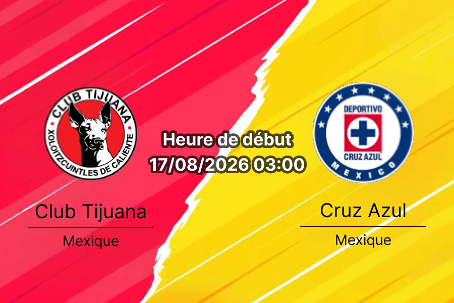 Pronostic Tijuana Cruz Azul – Estadio Caliente Tijuana, Liga MX Apertura 2026