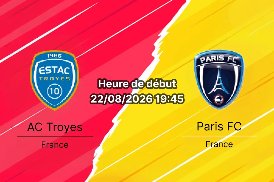 Pronostic Troyes Paris FC – Stade de l'Aube, Ligue 1 McDonald's journée 1, 22 août 2026