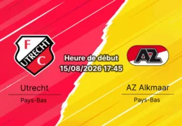 Pronostic Utrecht AZ Alkmaar – Stadion Galgenwaard, Eredivisie 15 août 2026
