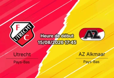 Pronostic Utrecht AZ Alkmaar – Stadion Galgenwaard, Eredivisie 15 août 2026