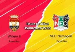 Pronostic Willem II NEC – Koning Willem II Stadion Tilburg, Eredivisie 15 août 2026