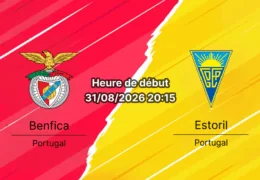 Pronostic Benfica Estoril – Estádio da Luz Lisbonne, Liga Portugal 4e journée 31 août 2026