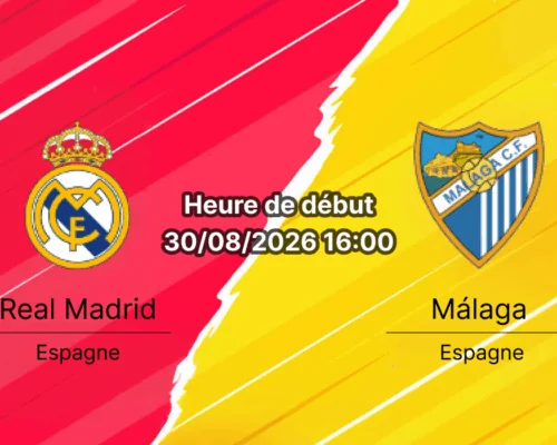 Pronostic Real Madrid Málaga – Santiago Bernabéu, La Liga 3e journée 30 août 2026
