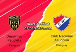Pronostic Recoleta Nacional Asunción – Estadio Ricardo Gregor, Clausura 2026 Jornada 3, 3 août 2026
