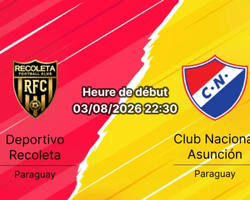 Pronostic Recoleta Nacional Asunción – Estadio Ricardo Gregor, Clausura 2026 Jornada 3, 3 août 2026