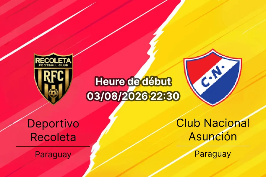 Pronostic Recoleta Nacional Asunción – Estadio Ricardo Gregor, Clausura 2026 Jornada 3, 3 août 2026