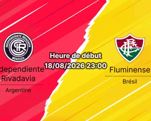 Pronostic Independiente Rivadavia Fluminense — Mendoza, huitièmes retour Copa Libertadores 2026, 18 août 2026