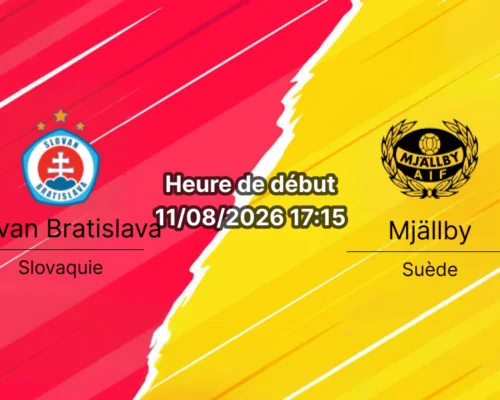 Pronostic Slovan Bratislava Mjällby — Tehelné pole, Ligue des Champions 2026/27, Bratislava, 11 août 2026