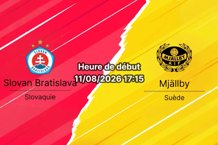 Pronostic Slovan Bratislava Mjällby — Tehelné pole, Ligue des Champions 2026/27, Bratislava, 11 août 2026