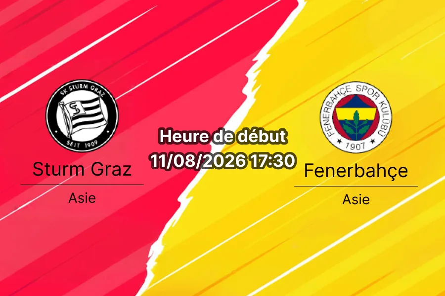Pronostic Sturm Graz Fenerbahçe — Merkur Arena, Ligue des Champions 2026/27, Graz, 11 août 2026
