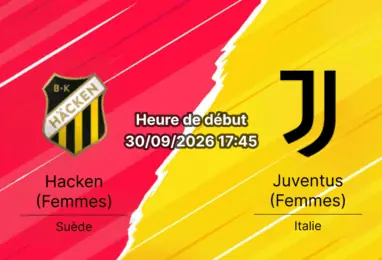 Pronostic Häcken Juventus femmes – Bravida Arena Gothenburg, UWCL Phase de ligue Journée 2, 30 septembre 2026