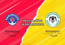Pronostic Kasımpaşa Konyaspor – Recep Tayyip Erdoğan Stadium, Süper Lig journée 6, 18 septembre 2026