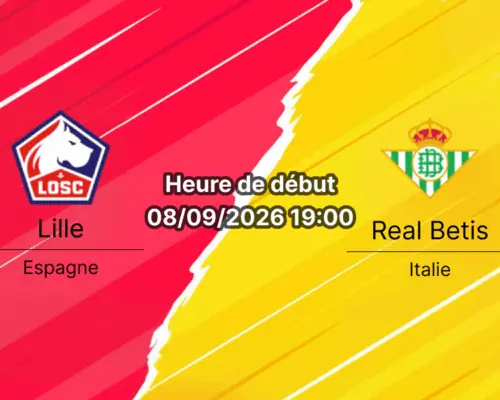 Pronostic Lille Real Betis – Stade Pierre-Mauroy Villeneuve-d'Ascq, Ligue des champions UEFA, 1ère journée, 8 septembre 2026