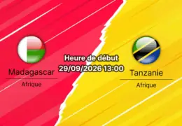 Pronostic Madagascar Tanzanie – Stade d'Honneur de Meknès, 2e journée des éliminatoires de la CAN 2027, 29 septembre 2026