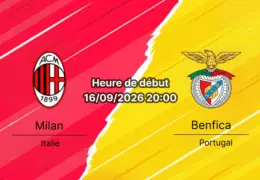 Pronostic Milan Benfica – Stade Giuseppe Meazza San Siro, Europa League tour 1, 16 septembre 2026
