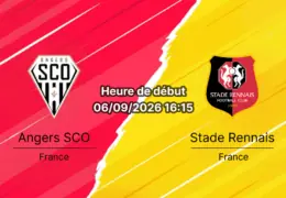 Pronostic Angers Rennes – Stade Raymond Kopa, Ligue 1 3e journée 6 septembre 2026